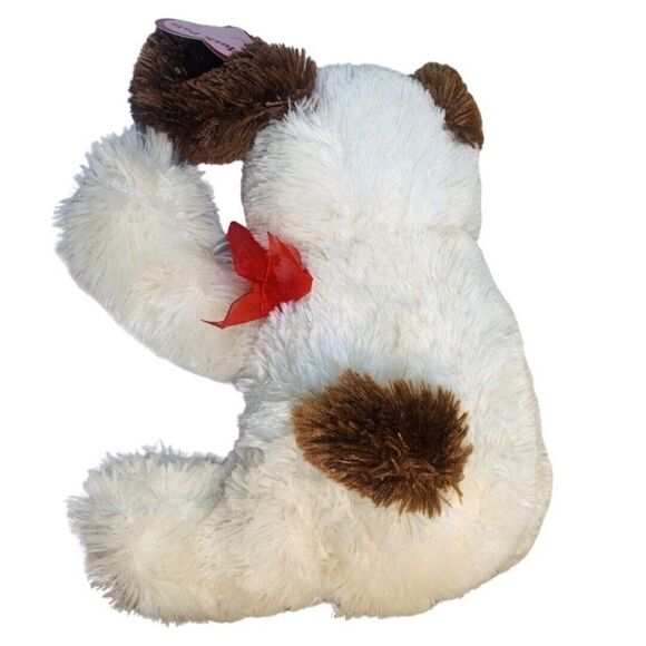 White Brown Floppy Ears Puppy Dog Soft Plush Pals Stuffed Valentine’s Toy 17” - Picture 5 of 5